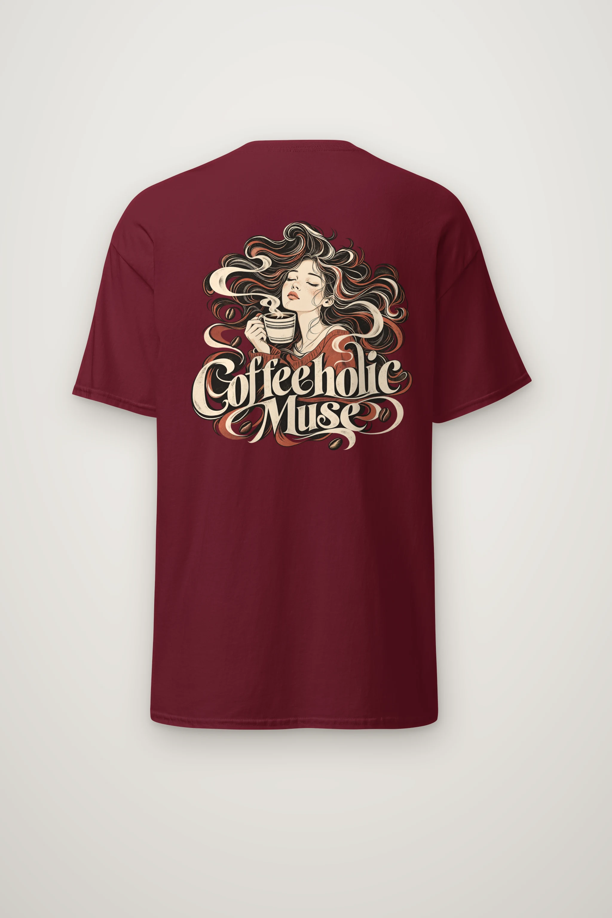 "Coffeeholic Muse" Heavyweight Unisex Crewneck T-shirt