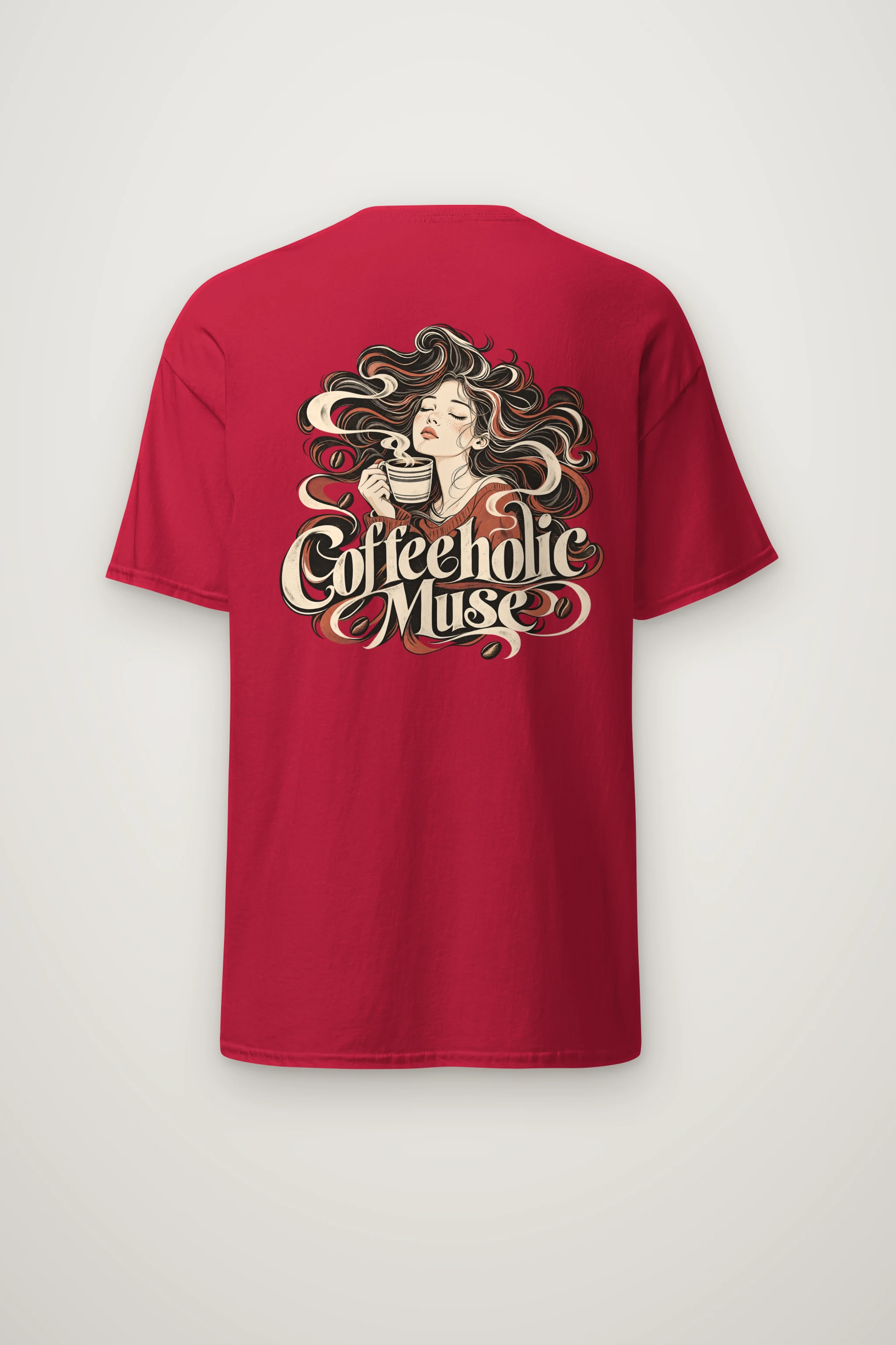 "Coffeeholic Muse" Heavyweight Unisex Crewneck T-shirt