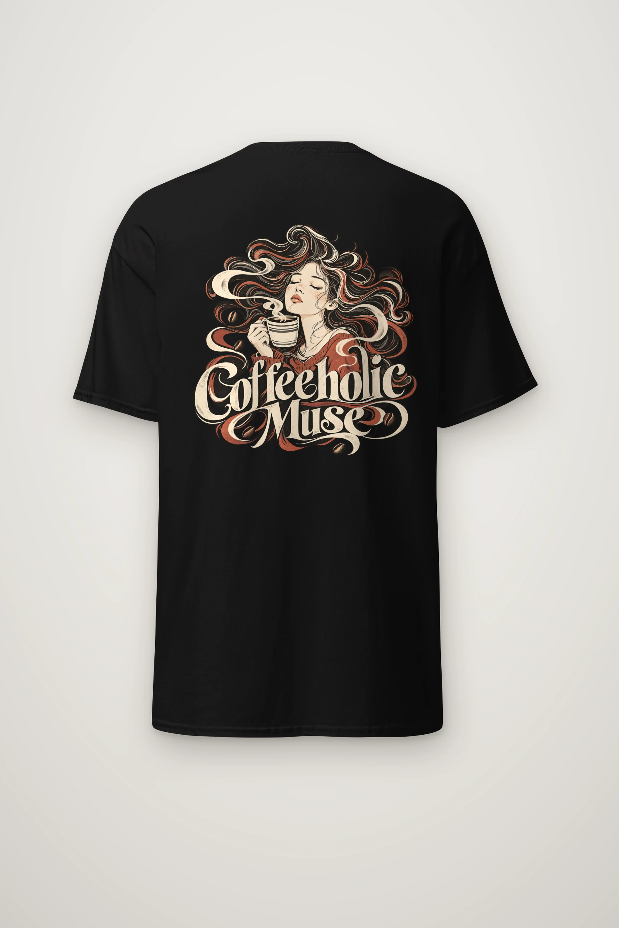 "Coffeeholic Muse" Heavyweight Unisex Crewneck T-shirt