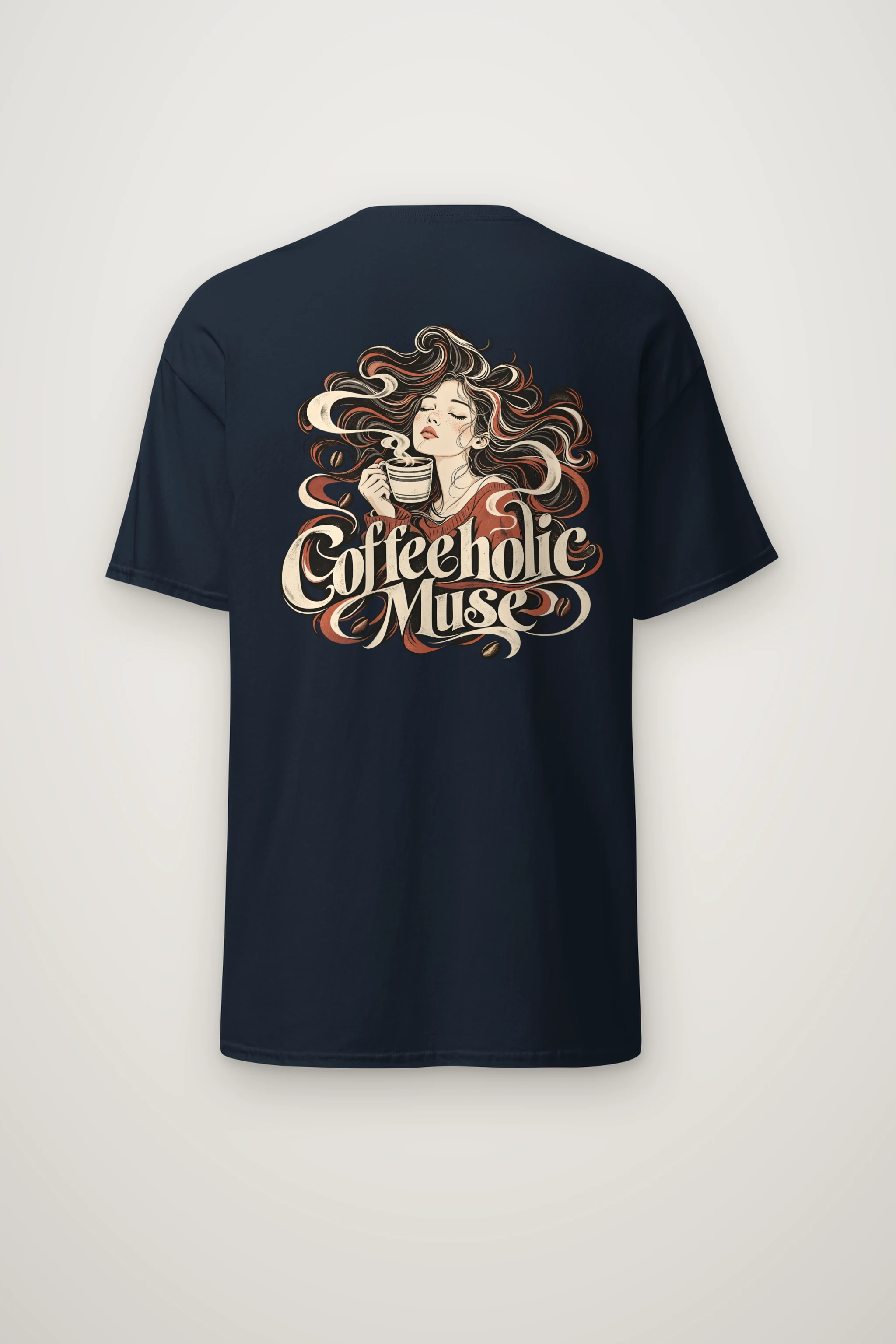 "Coffeeholic Muse" Heavyweight Unisex Crewneck T-shirt