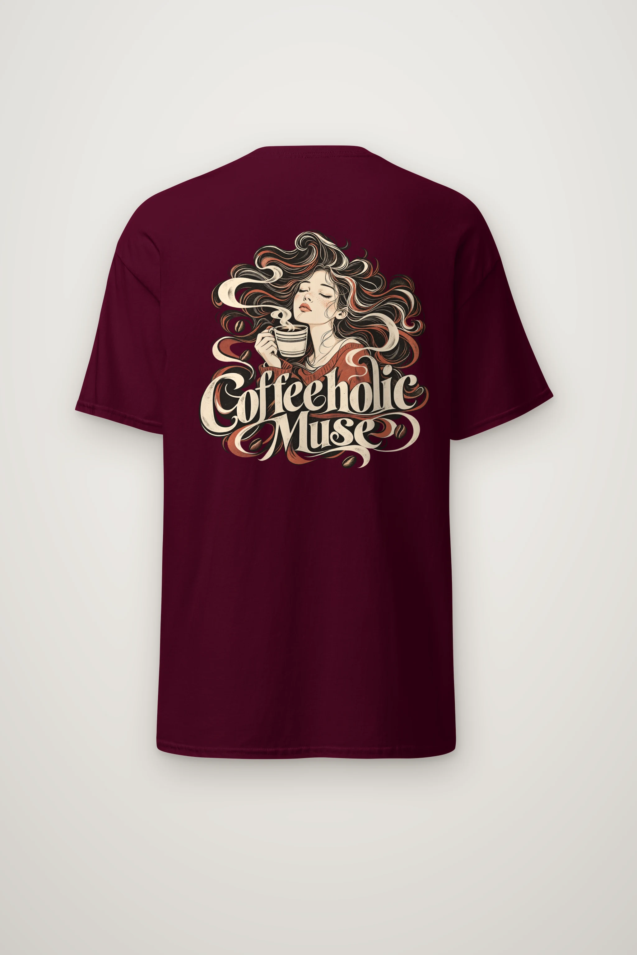 "Coffeeholic Muse" Heavyweight Unisex Crewneck T-shirt