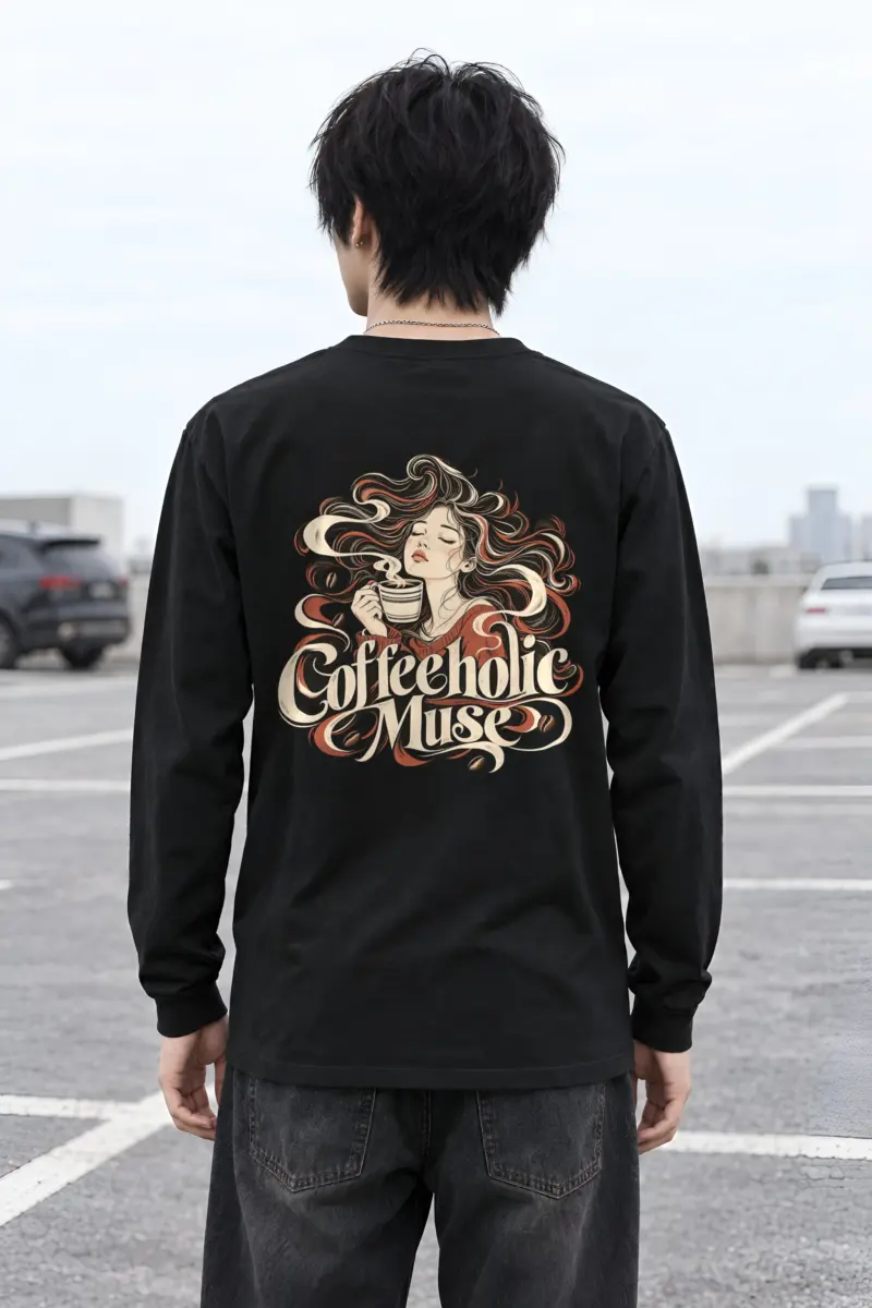 "Coffeeholic Muse" Unisex Longsleeve T-shirt