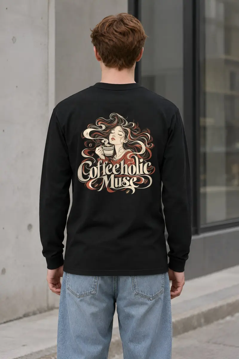 "Coffeeholic Muse" Unisex Longsleeve T-shirt