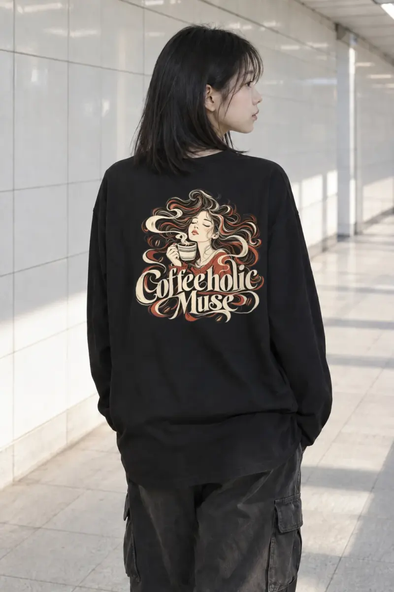 "Coffeeholic Muse" Unisex Longsleeve T-shirt