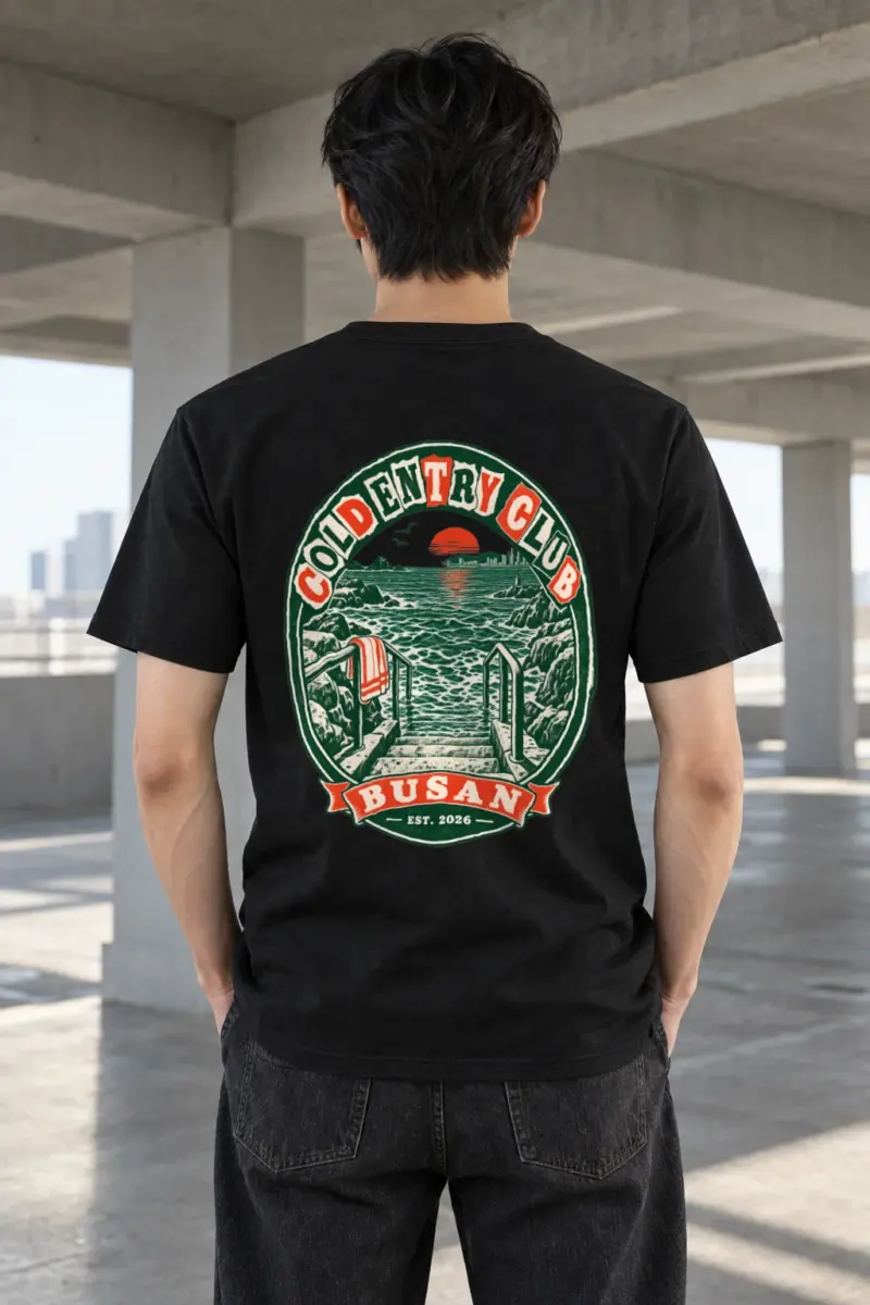 "Cold Entry Club Busan" Heavyweight Unisex Crewneck T-shirt