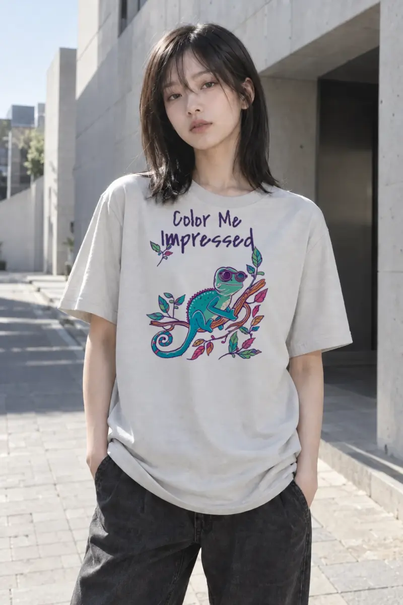 "Color Me Impressed" Heavyweight Unisex Crewneck T-shirt | Gildan 5000