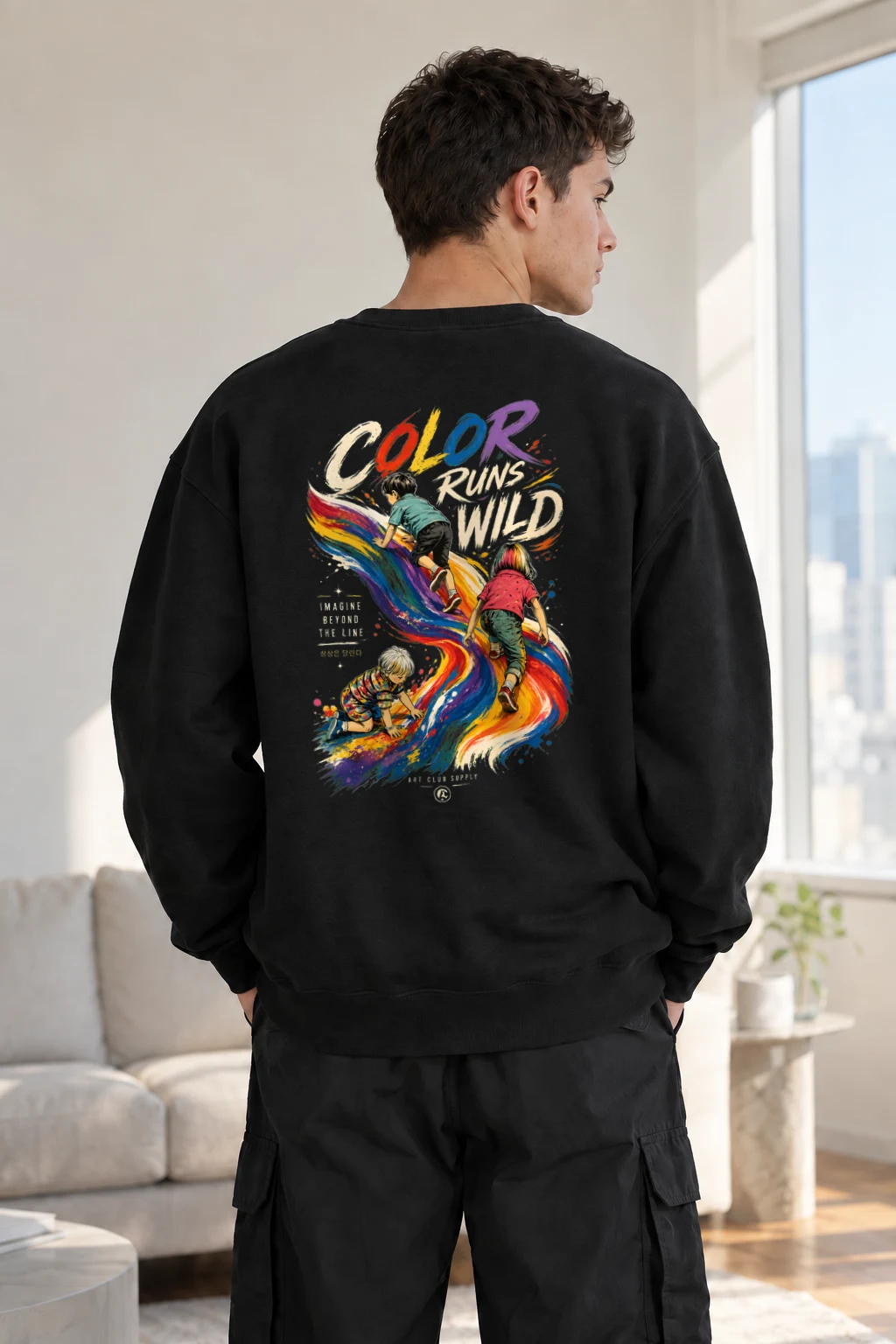 "Color Run Wild" Heavy Blend Unisex Crewneck Sweatshirt | Gildan 18000