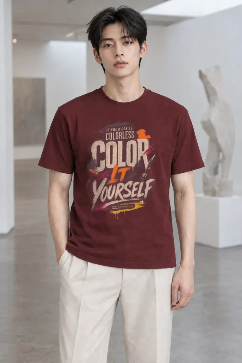 "Color Yourself" Heavyweight Unisex Crewneck T-shirt | Gildan 5000
