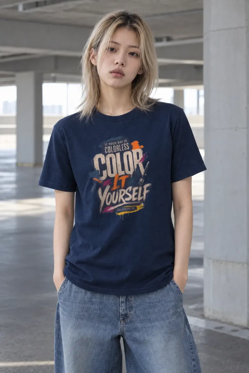 "Color Yourself" Heavyweight Unisex Crewneck T-shirt
