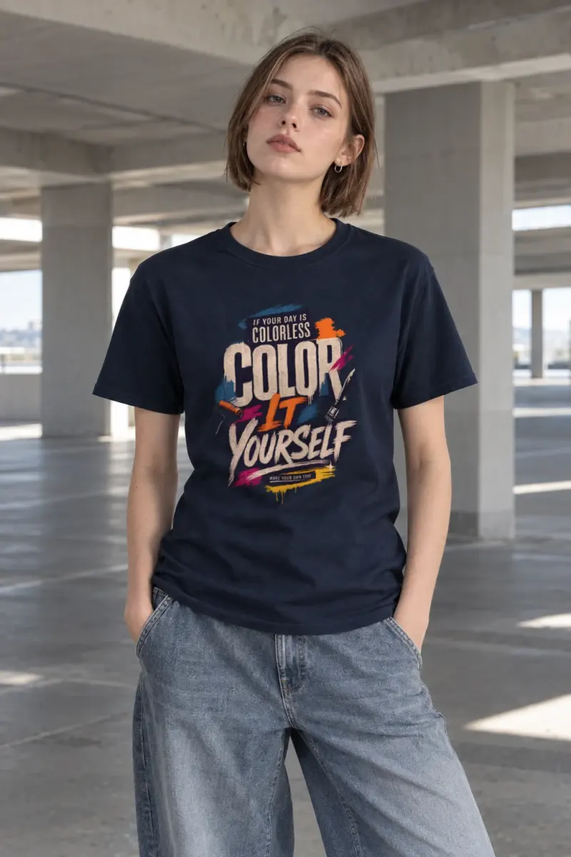 "Color Yourself" Heavyweight Unisex Crewneck T-shirt