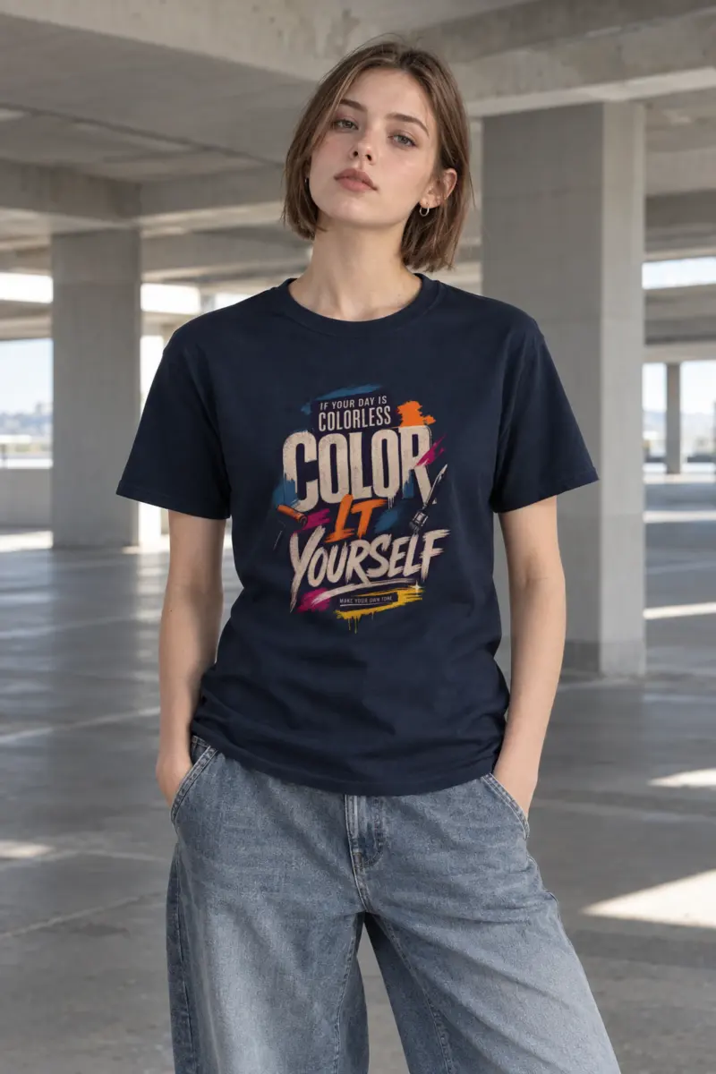 "Color Yourself" Heavyweight Unisex Crewneck T-shirt