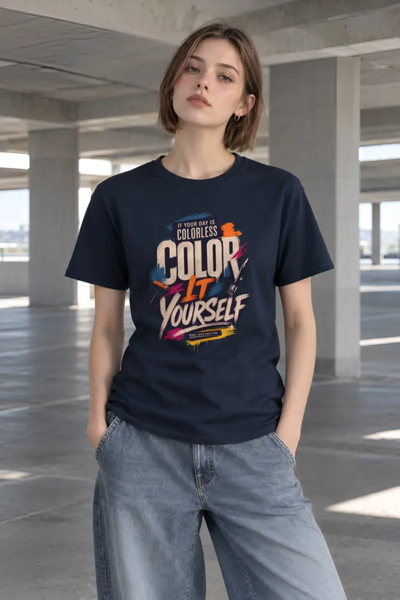 "Color Yourself" Heavyweight Unisex Crewneck T-shirt