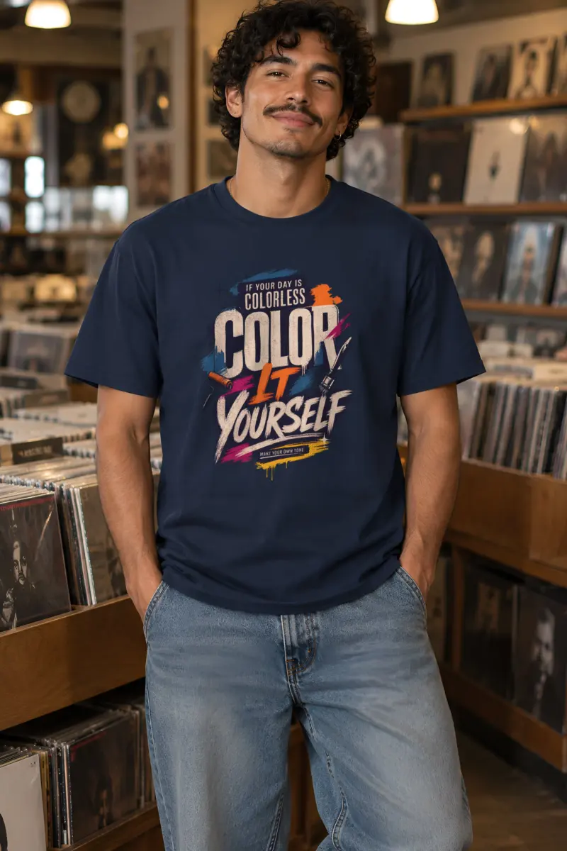 "Color Yourself" Heavyweight Unisex Crewneck T-shirt