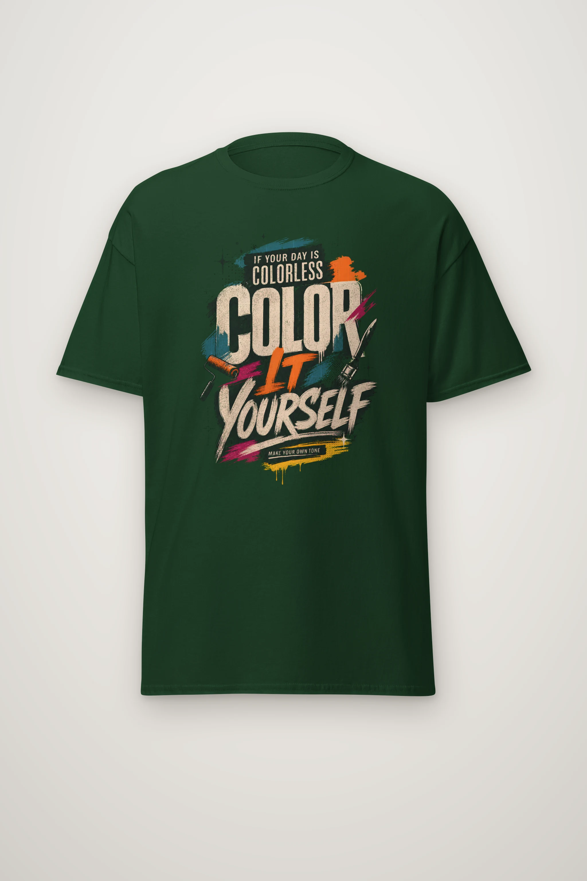 "Color Yourself" Heavyweight Unisex Crewneck T-shirt