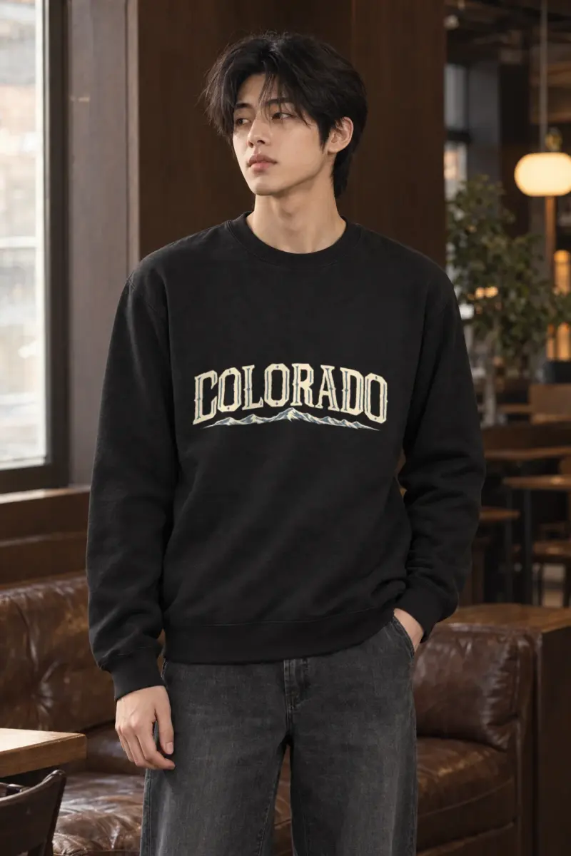 "Colorado Alpine Letterwork" Heavy Blend Unisex Crewneck Sweatshirt