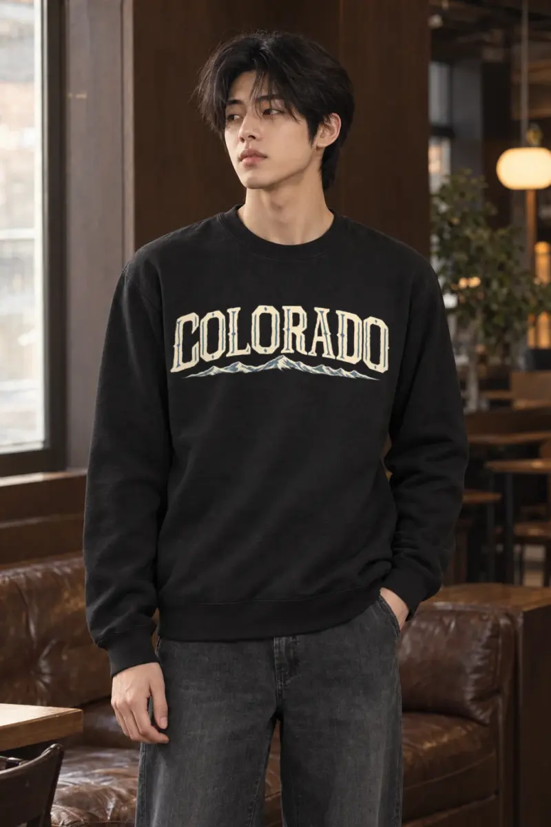 "Colorado Alpine Letterwork" Heavy Blend Unisex Crewneck Sweatshirt