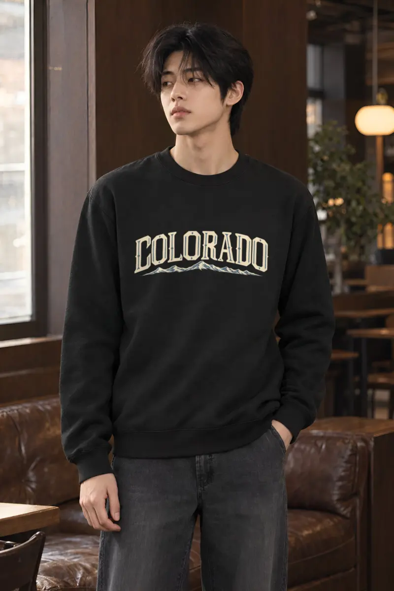 "Colorado Alpine Letterwork" Heavy Blend Unisex Crewneck Sweatshirt