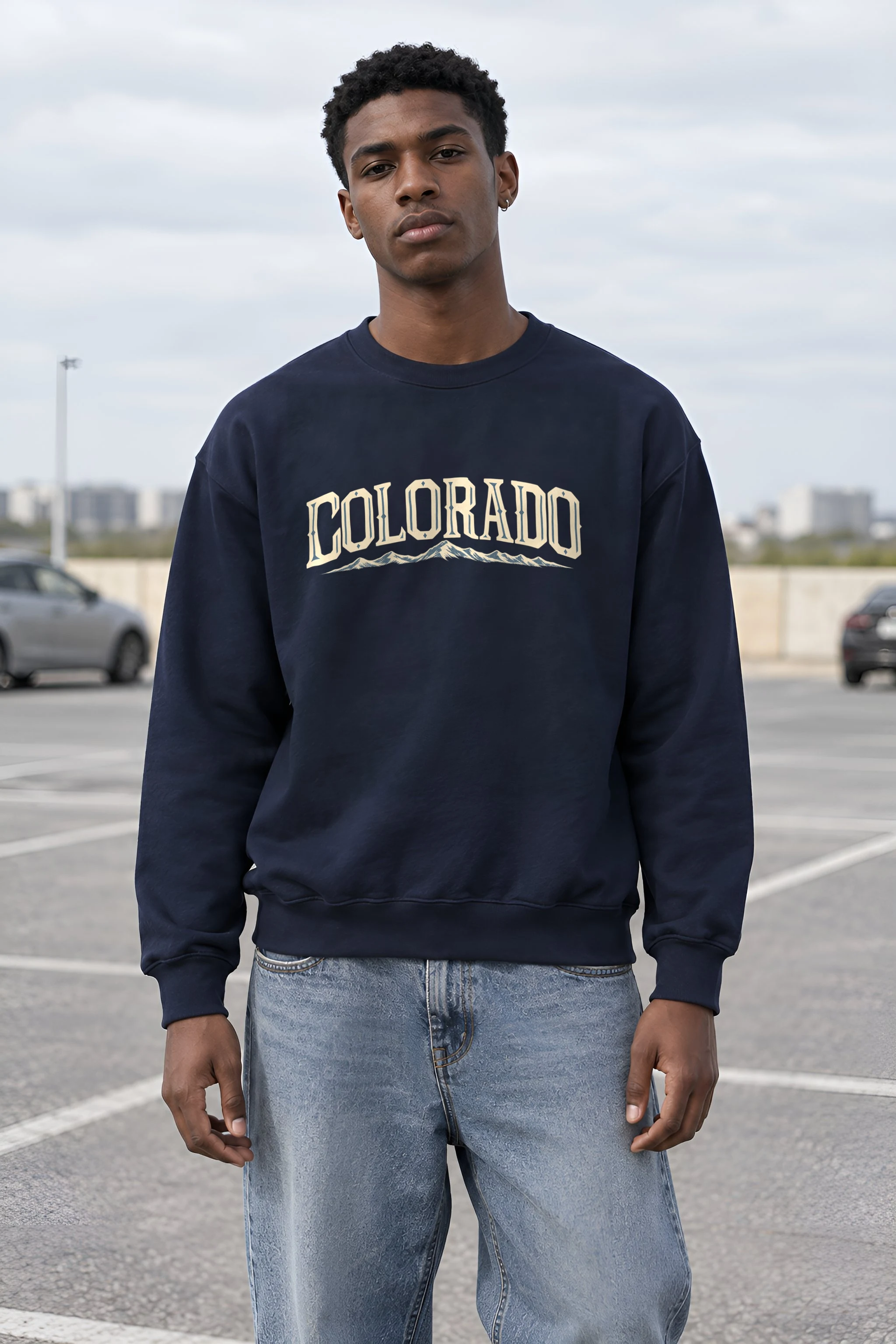 "Colorado Alpine Letterwork" 1 Crewneck Sweatshirt