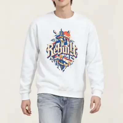"Rebuilt Block Skyline" Heavy Blend Unisex Crewneck Sweatshirt