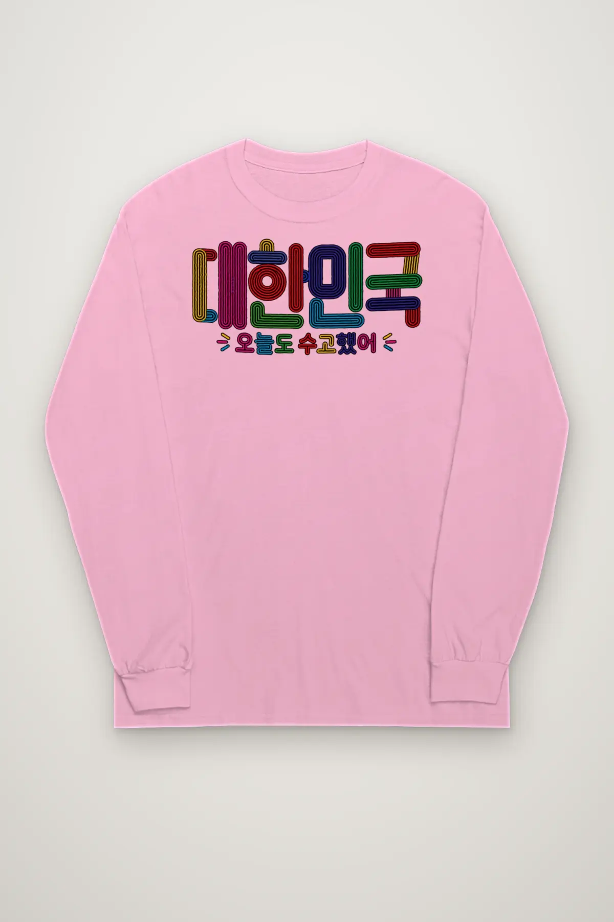 "Colorful Hangul Lines" Unisex Longsleeve T-shirt