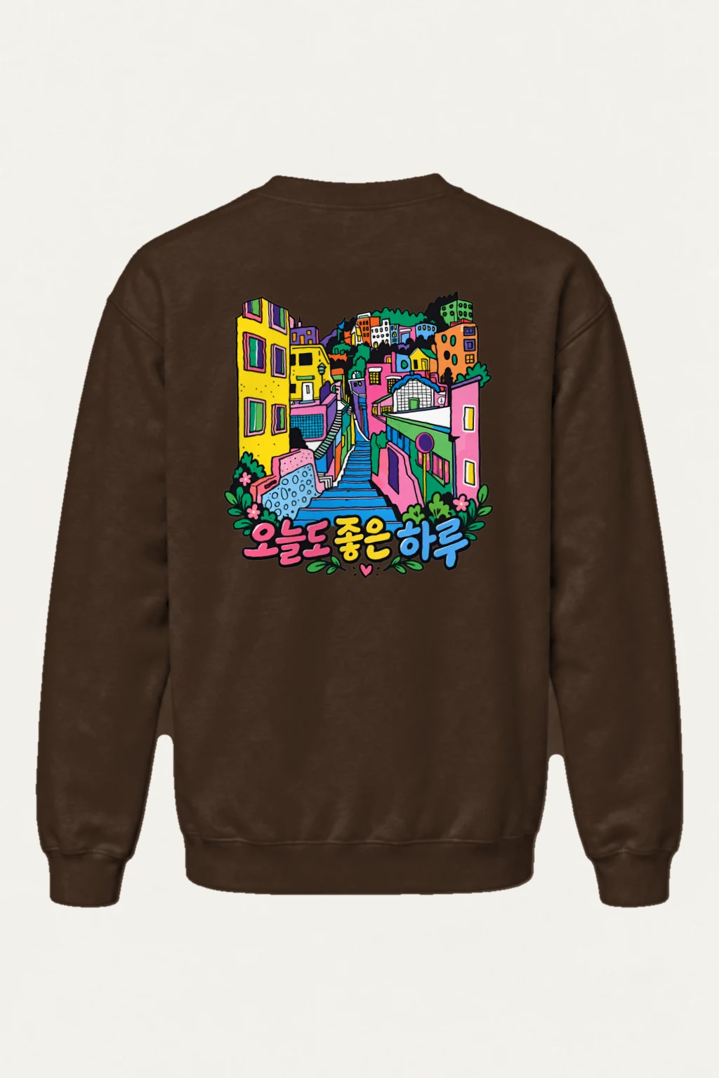 "Colorful Hillside Day" Heavy Blend Unisex Crewneck Sweatshirt | Gildan 18000