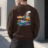 "Colorwave Sailboat" Heavy Blend Unisex Crewneck Sweatshirt | Gildan 18000