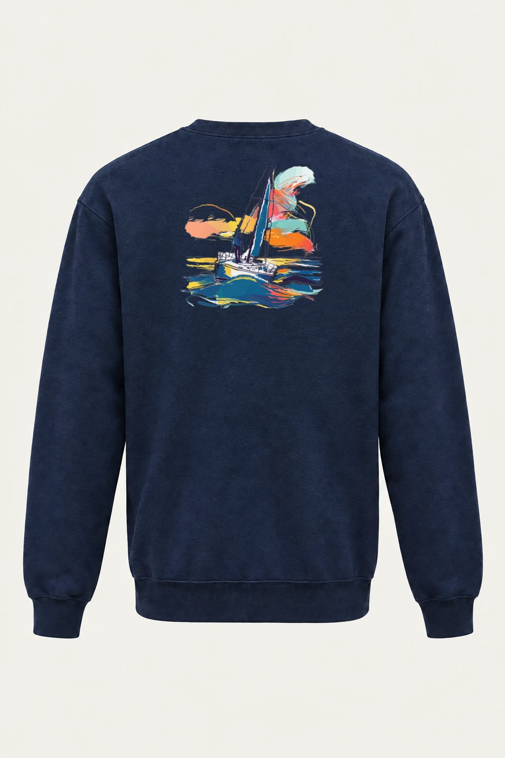 "Colorwave Sailboat" Heavy Blend Unisex Crewneck Sweatshirt | Gildan 18000