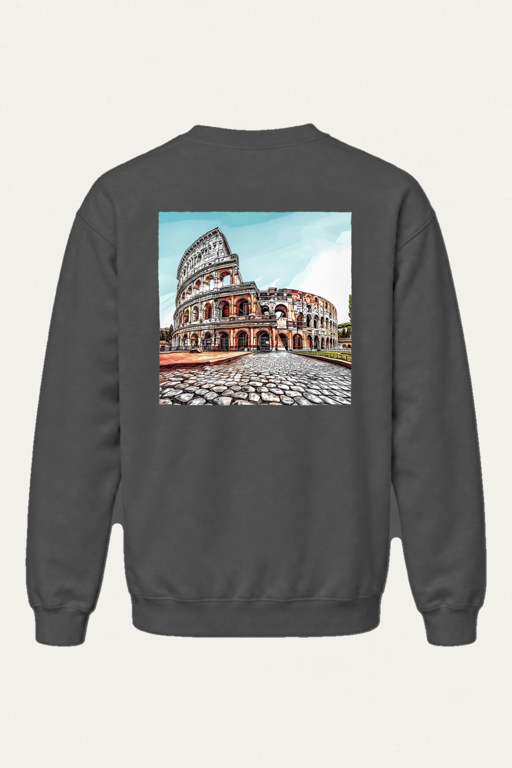 "Colosseum Street View" Heavy Blend Unisex Crewneck Sweatshirt | Gildan 18000