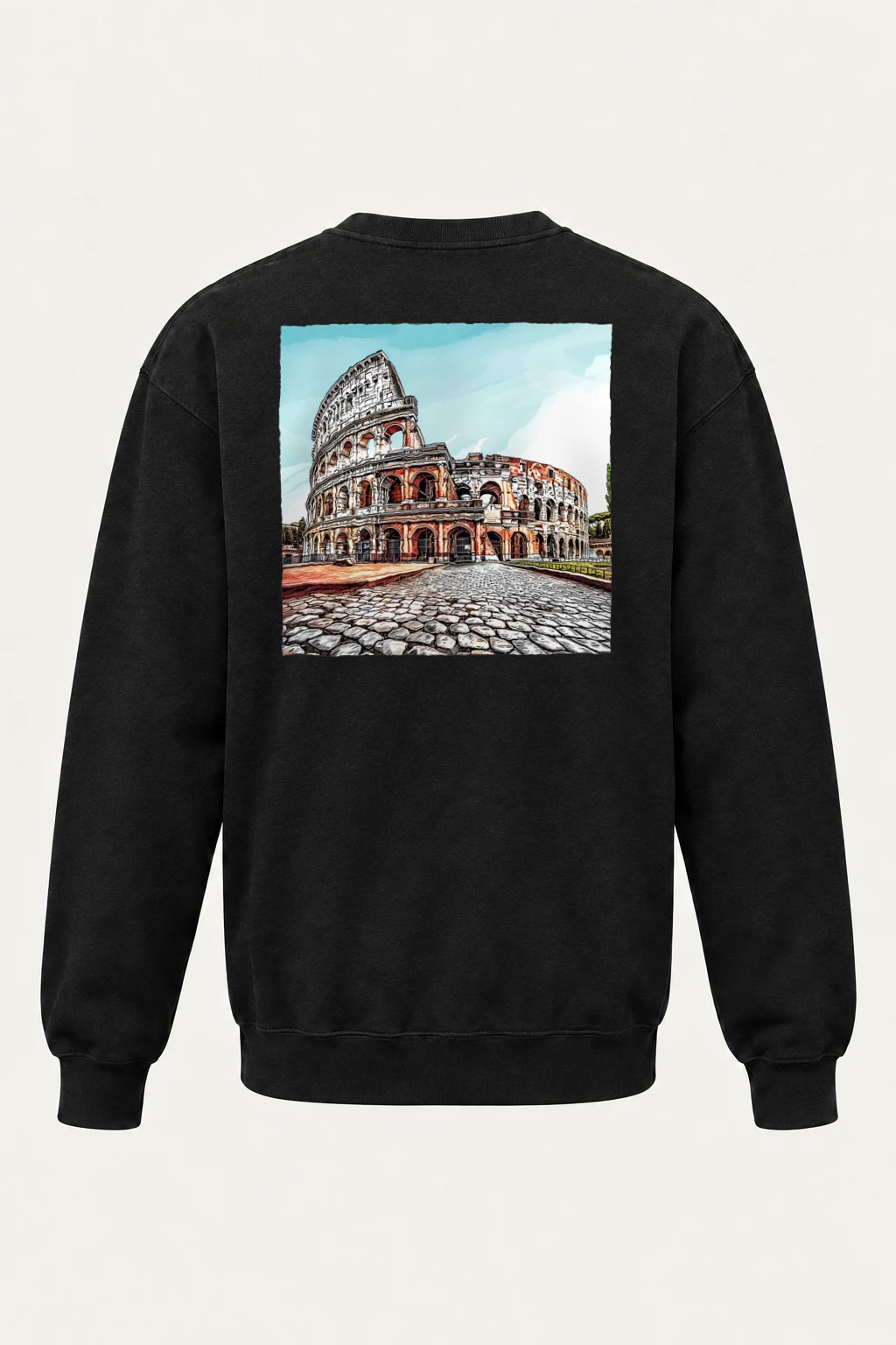 "Colosseum Street View" Heavy Blend Unisex Crewneck Sweatshirt | Gildan 18000
