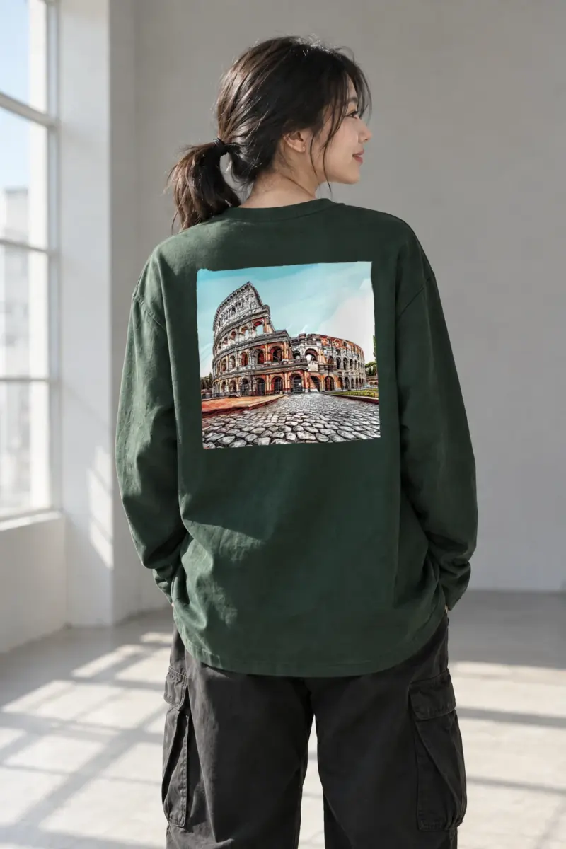 "Colosseum Street View" Unisex Longsleeve T-shirt | Gildan 2400