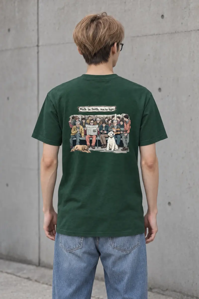 "Commute In Contrast" Heavyweight Unisex Crewneck T-shirt | Gildan 5000