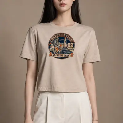 "Companion Flight 02" Women's Crop Tee