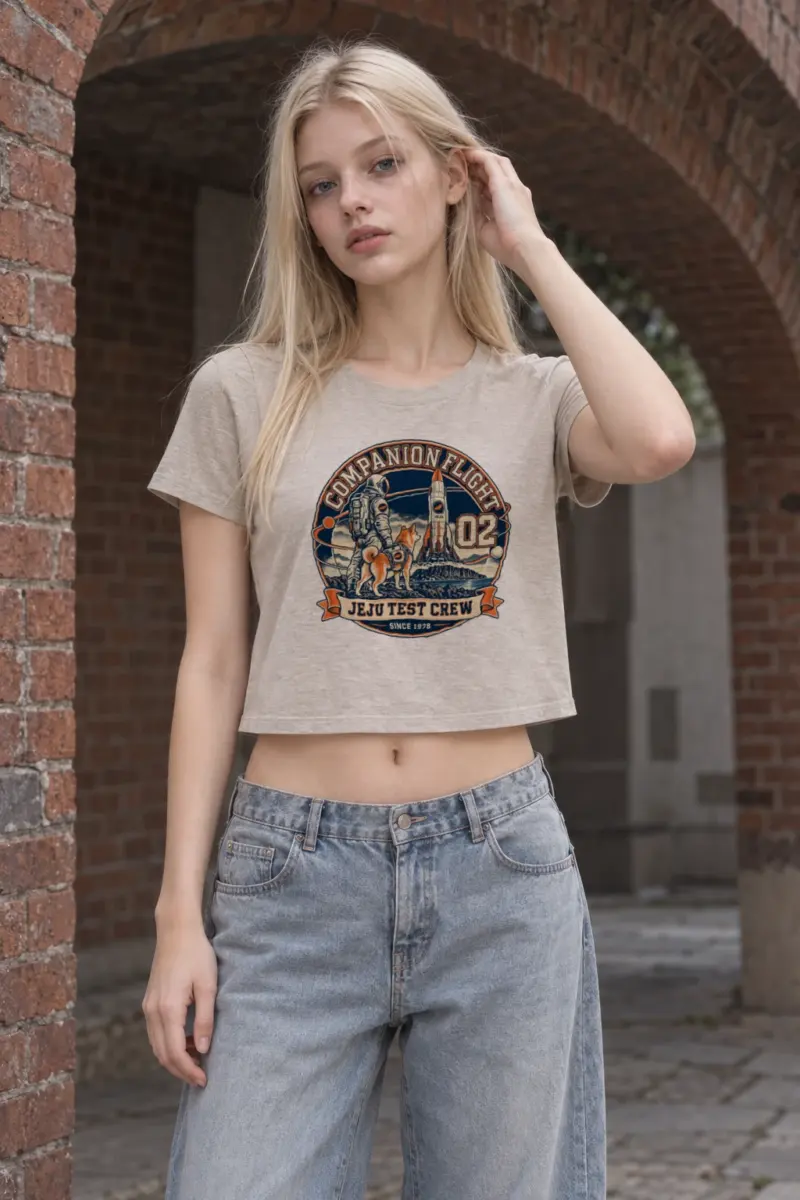 "Companion Flight 02" Women's Crop Tee