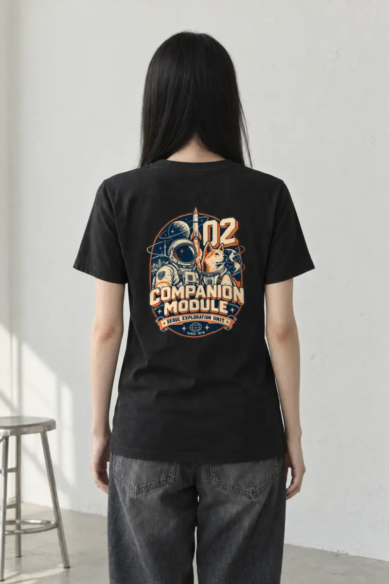 "Companion Module Seoul Exploration" Heavyweight Unisex Crewneck T-shirt