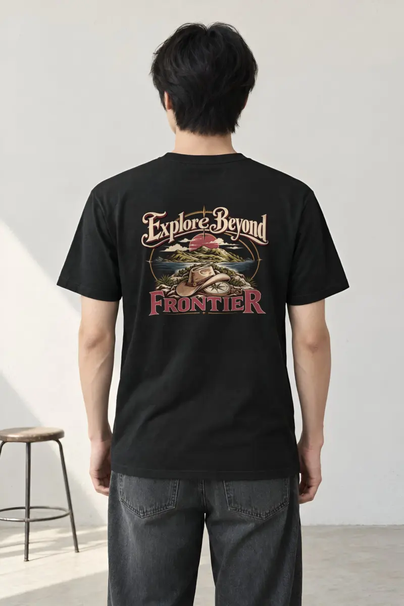 "Compass Ridge" Heavyweight Unisex Crewneck T-shirt