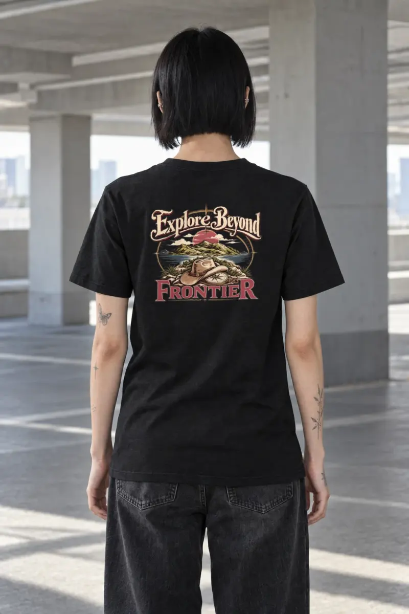 "Compass Ridge" Heavyweight Unisex Crewneck T-shirt