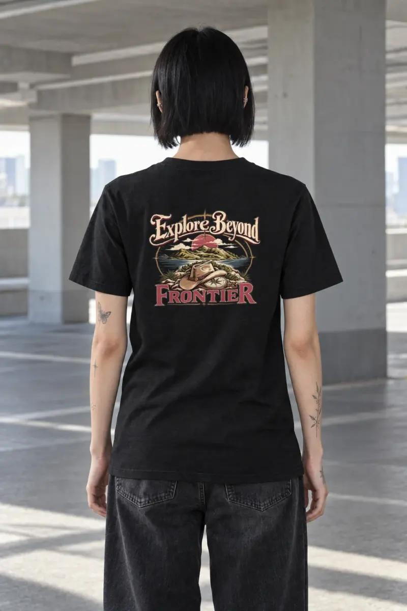 "Compass Ridge" Heavyweight Unisex Crewneck T-shirt