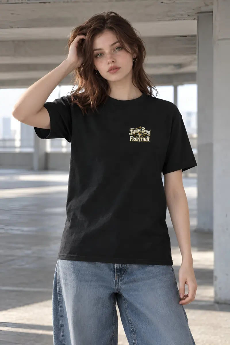 "Compass Ridge" Heavyweight Unisex Crewneck T-shirt