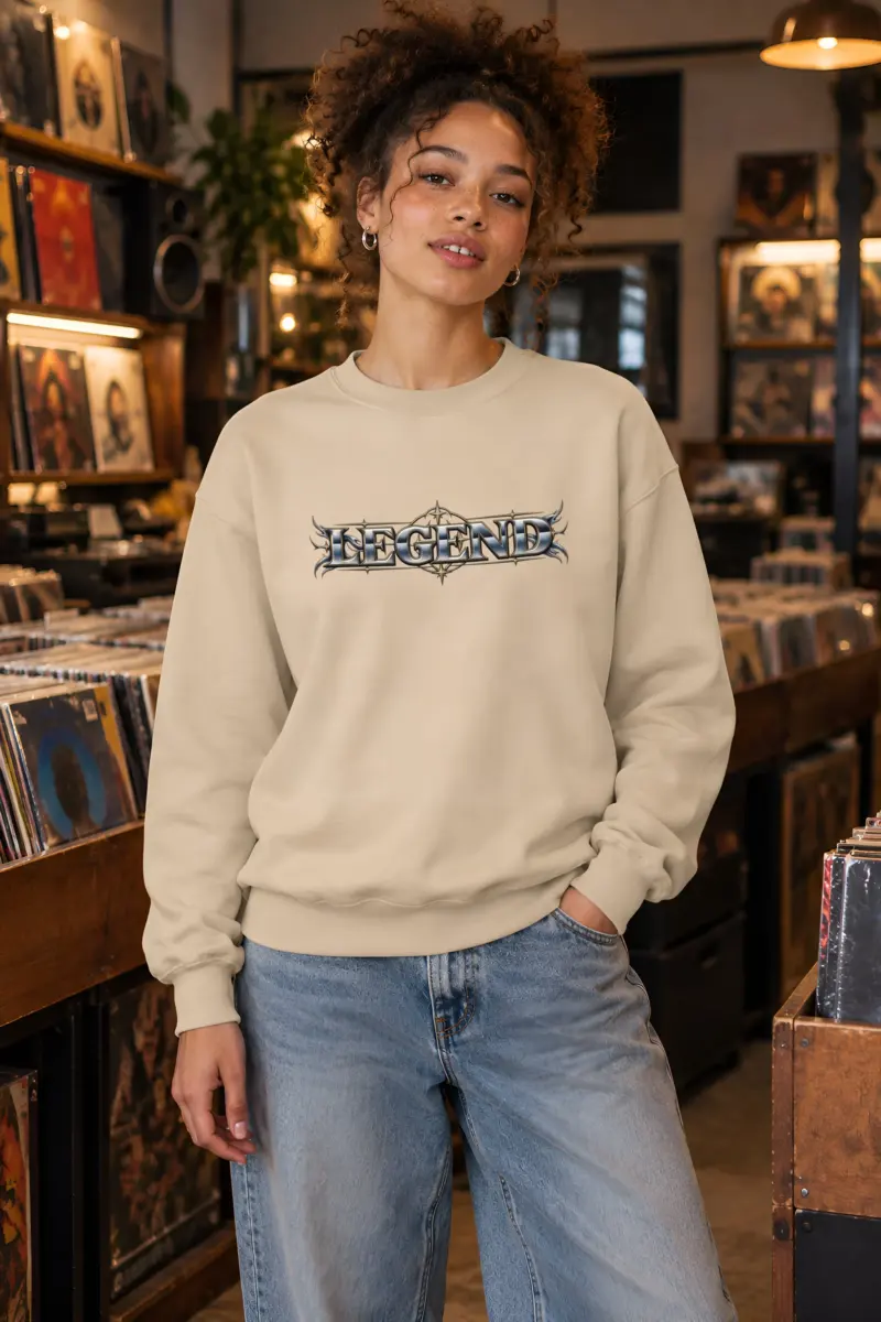 "Compass Star Filigree" Heavy Blend Unisex Crewneck Sweatshirt