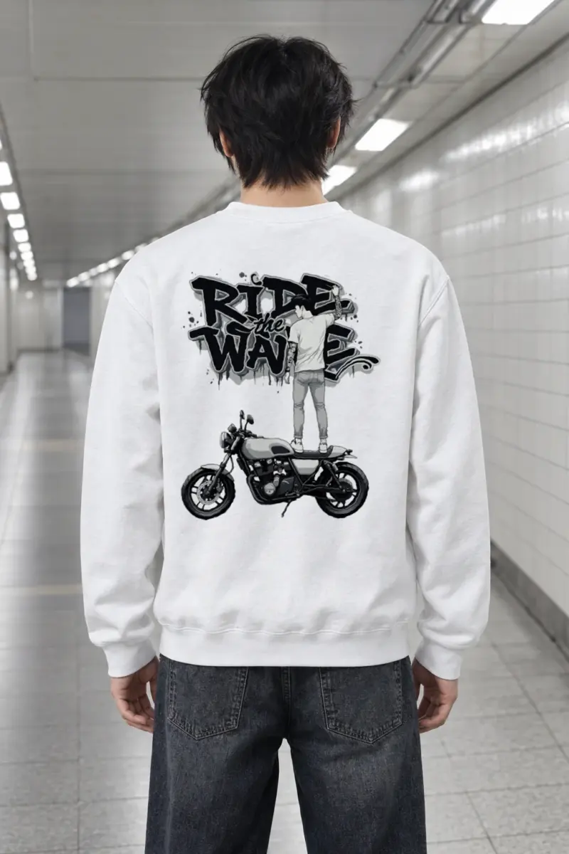 "Concrete Rider" Heavy Blend Unisex Crewneck Sweatshirt | Gildan 18000