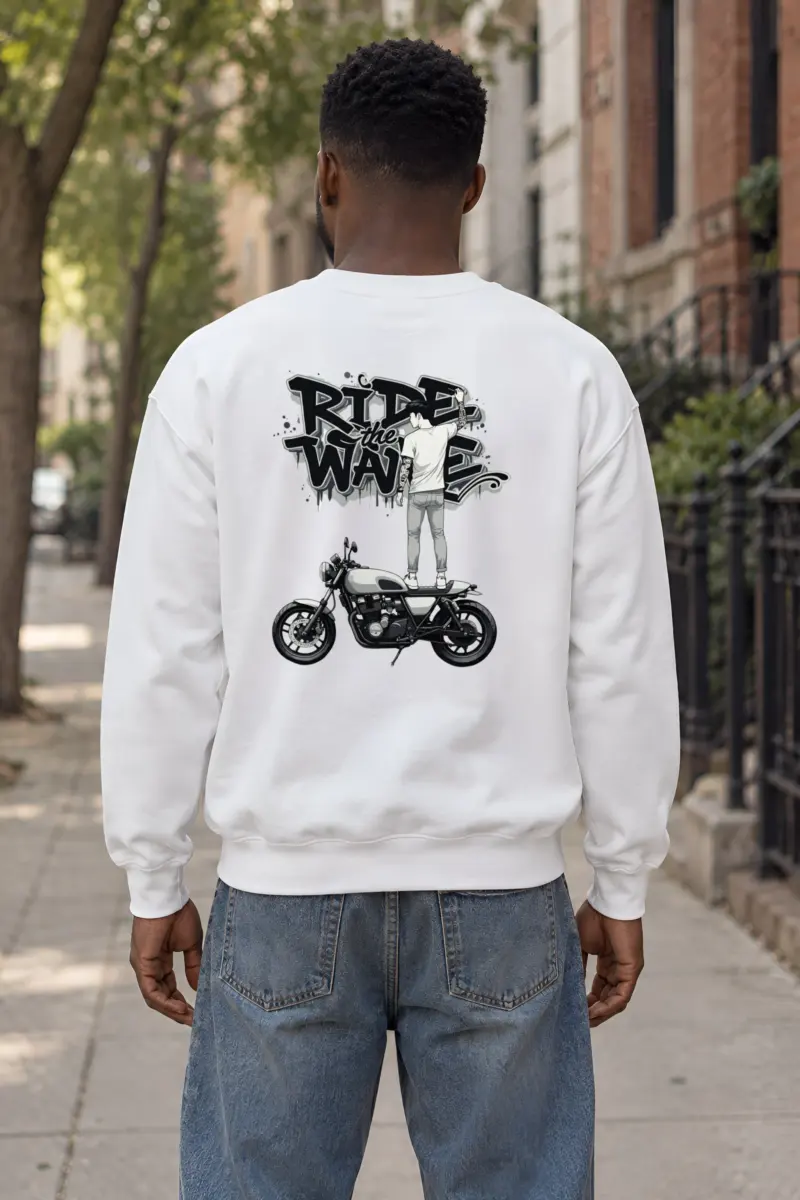 "Concrete Rider" Heavy Blend Unisex Crewneck Sweatshirt