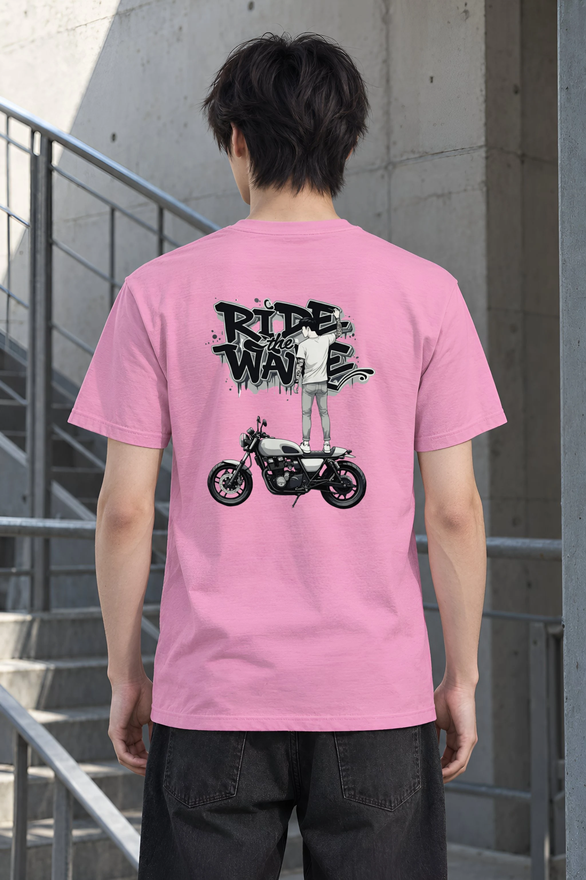 "Concrete Rider" Heavyweight Unisex Crewneck T-shirt