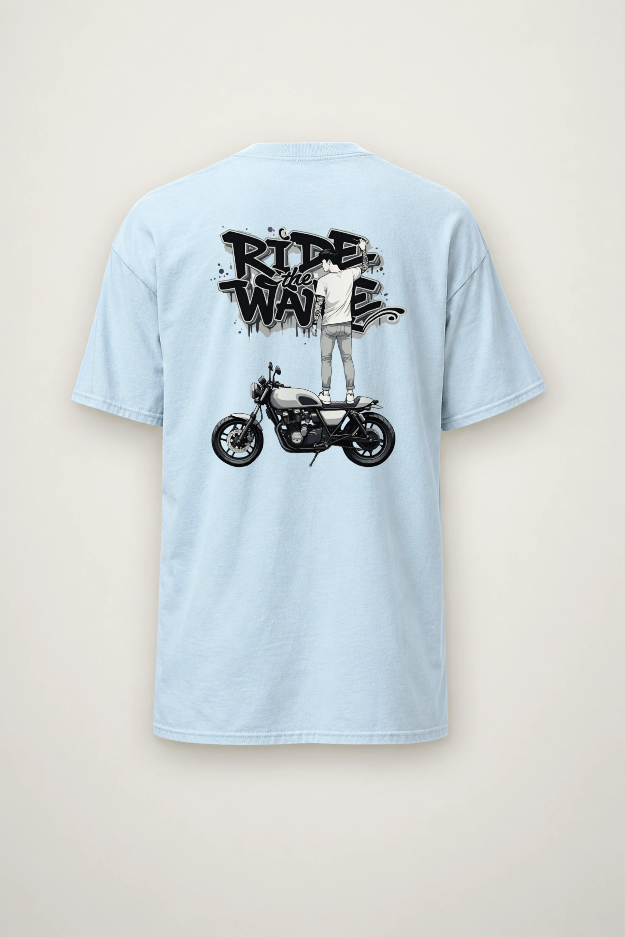 "Concrete Rider" Heavyweight Unisex Crewneck T-shirt