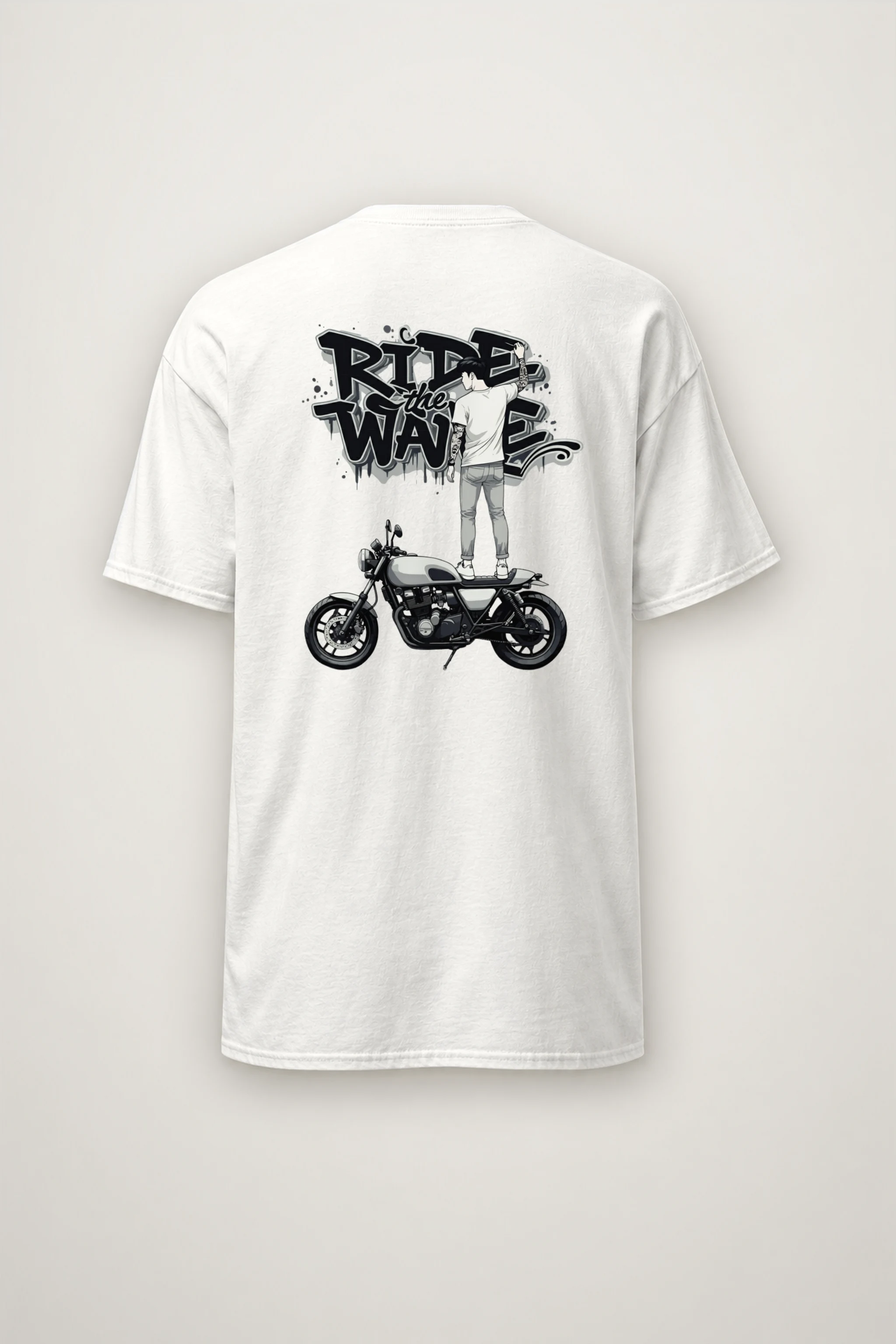 "Concrete Rider" Heavyweight Unisex Crewneck T-shirt