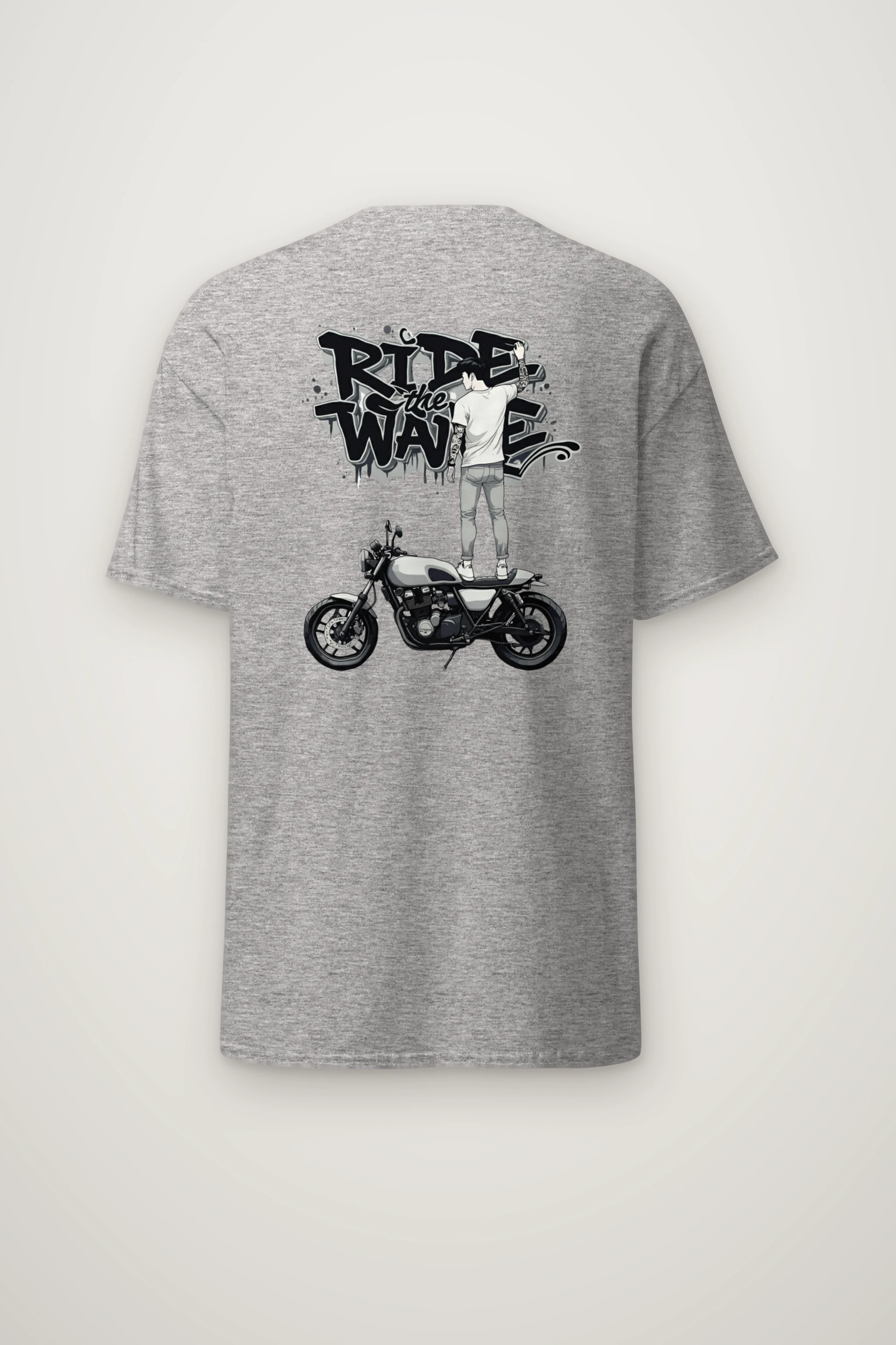 "Concrete Rider" Heavyweight Unisex Crewneck T-shirt