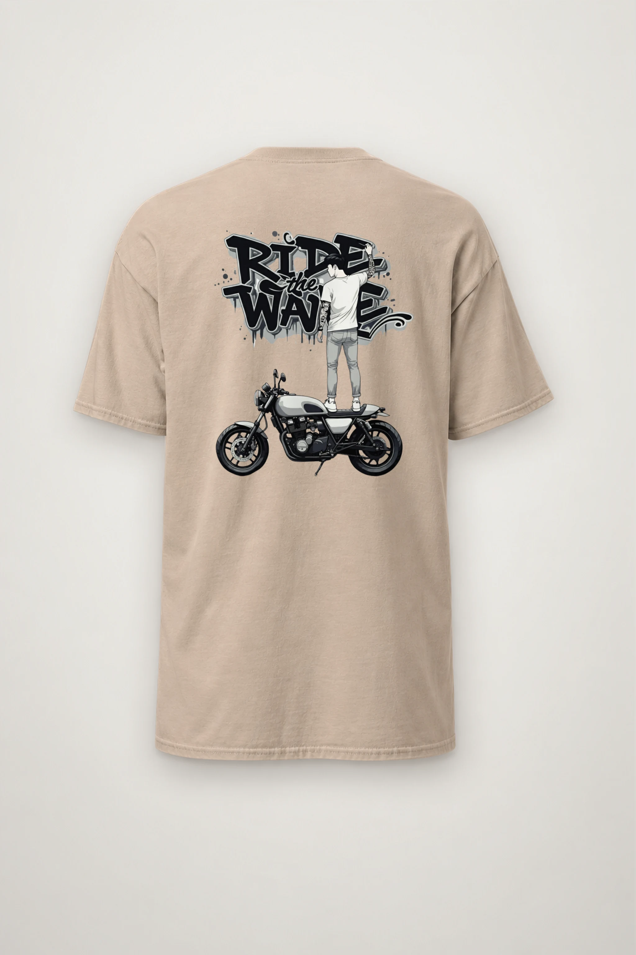 "Concrete Rider" Heavyweight Unisex Crewneck T-shirt