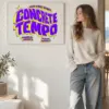 "Concrete Tempo Study" Premium Wooden Framed Poster · Landscape