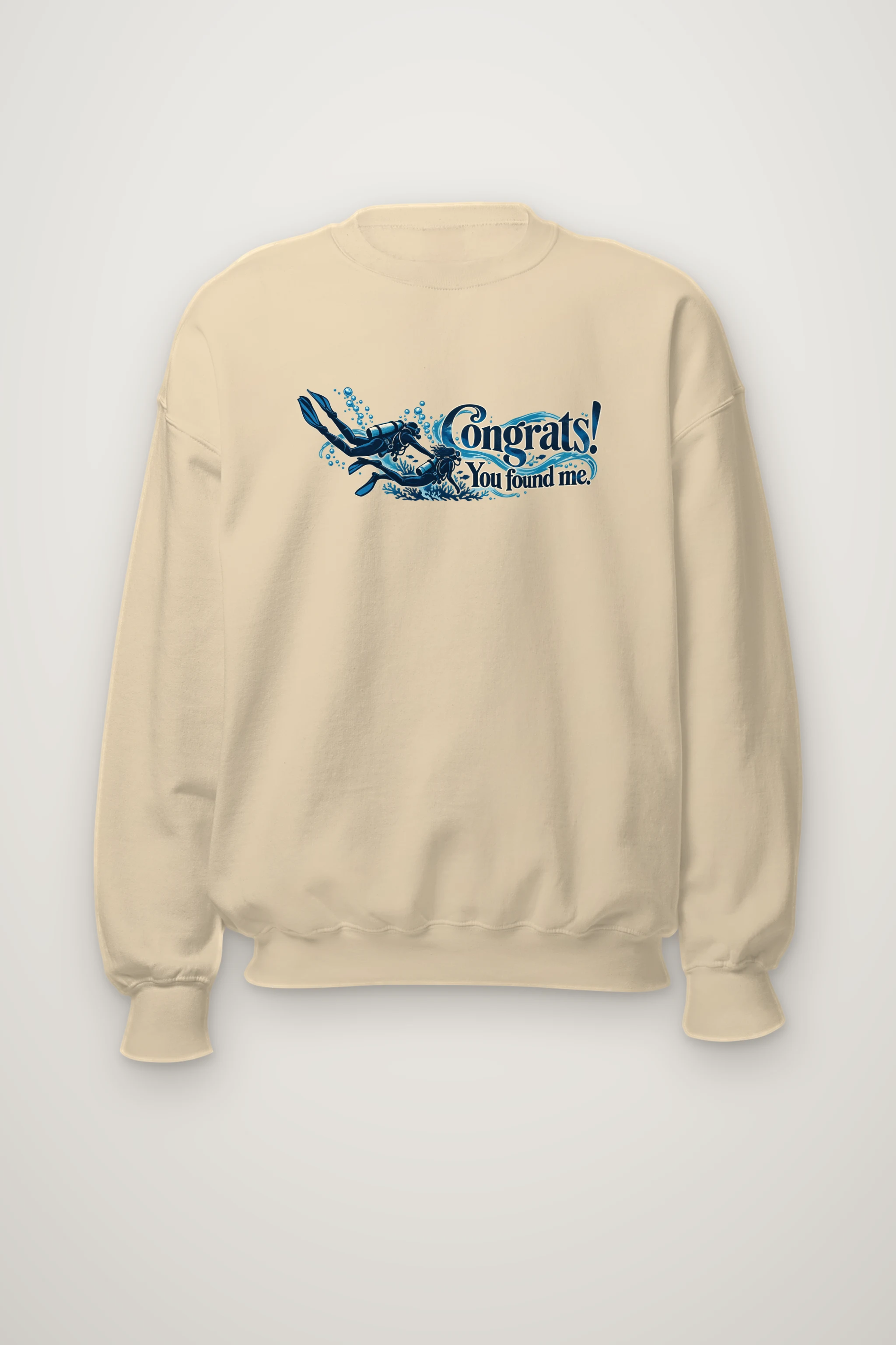 "Congrats! You Found Me." Heavy Blend Unisex Crewneck Sweatshirt