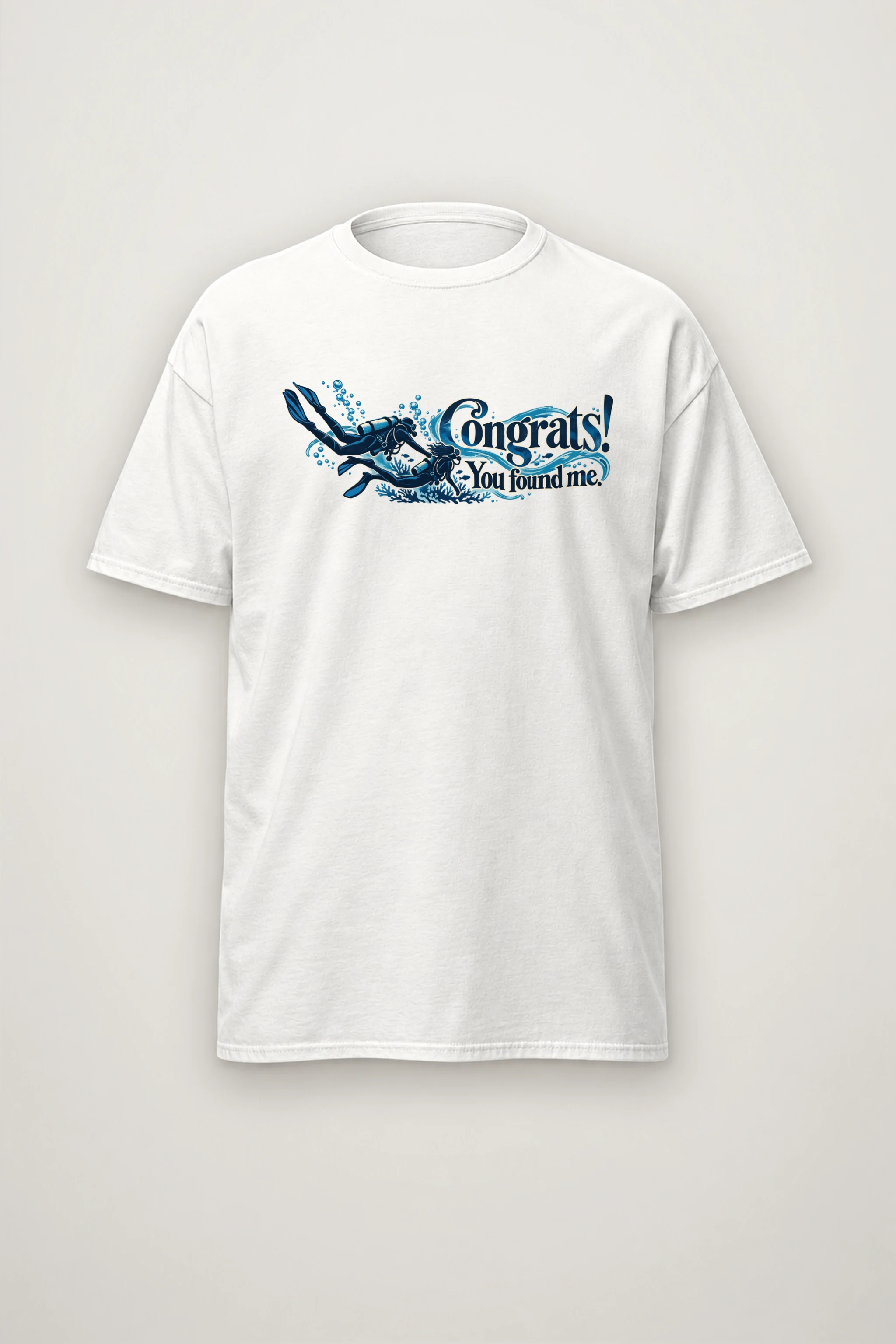 "Congrats! You Found Me." Heavyweight Unisex Crewneck T-shirt