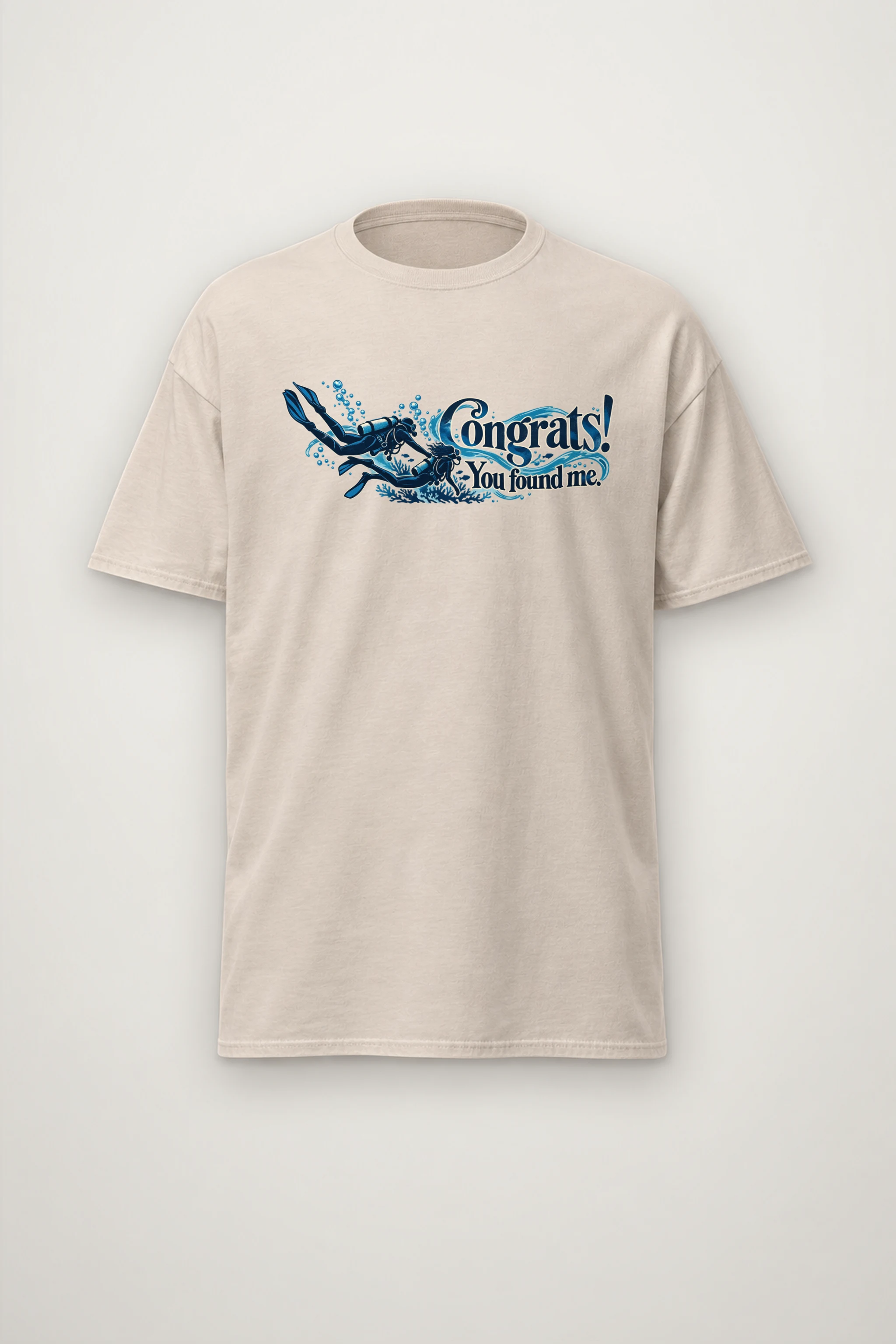 "Congrats! You Found Me." Heavyweight Unisex Crewneck T-shirt